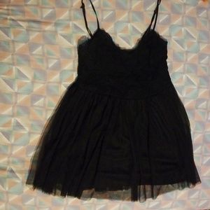 Black lace/mesh short dress